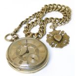 Silver pocket watch on silver Albert chain Condition reports are not available for the Interiors