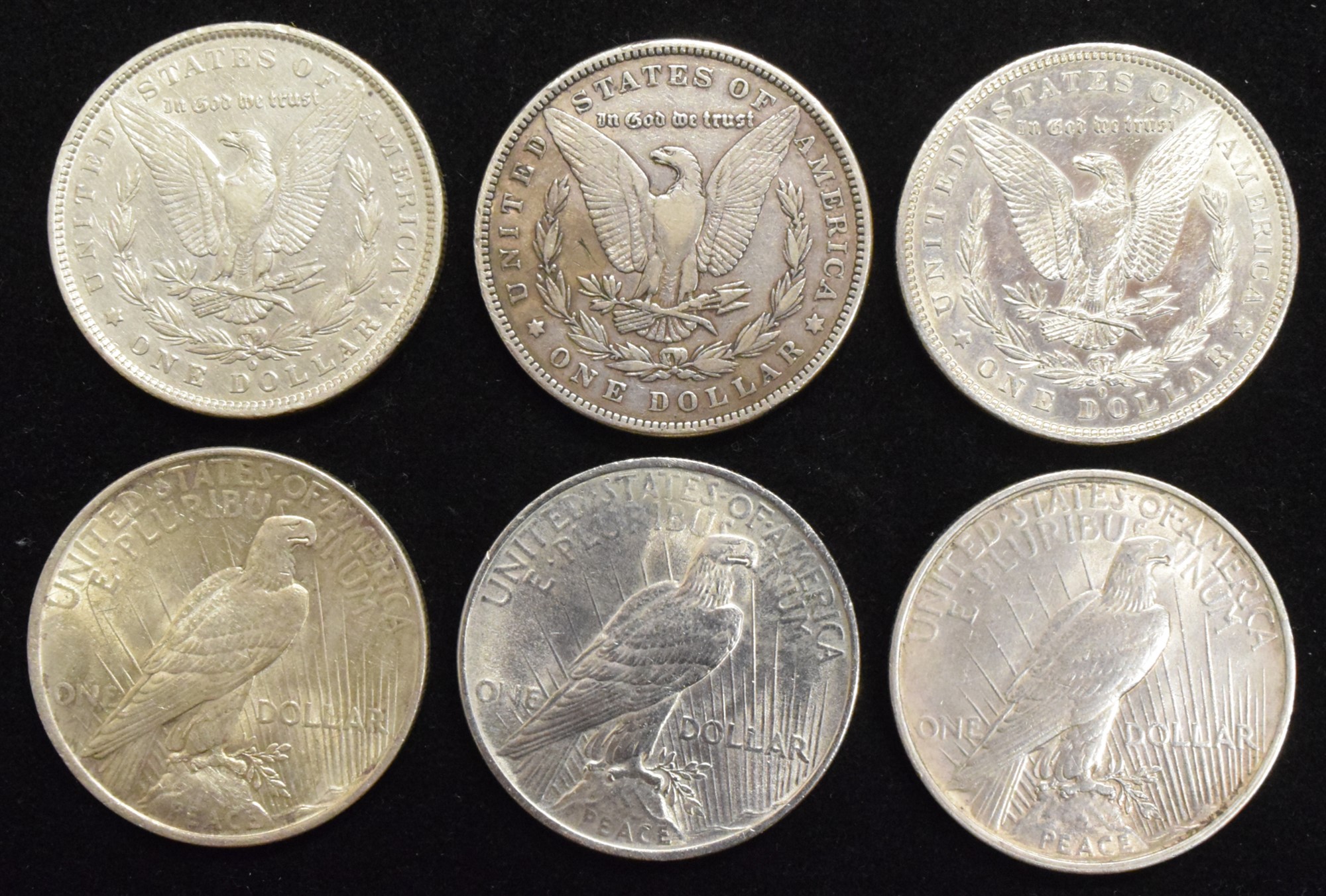 Six assorted USA silver Dollars (6). - Image 2 of 2