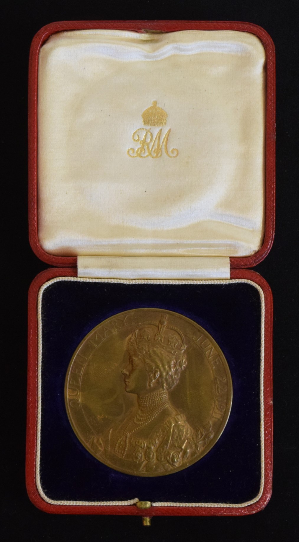 George V bronze Coronation medal in original case of issue.