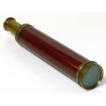 Dolland (London) three draw telescope. Condition reports are not available for the Interiors Sale.