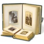 Two Victorian photograph albums containing period photographs. Condition reports are not available