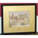 Charles Rouse Morphany Hall Cheshire watercolour Condition reports are not available for the