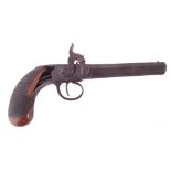 Percussion pocket pistol, with 54 bore octagonal barrel, 22cm long Section 58(2) Antique /obsolete