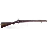 Percussion .650 cavarly carbine of Victoria type, with back action lock named Fred Barnes Towre Hill