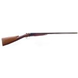 SKB 12 bore side by side shotgun , ejector, scrollwork action, serial number 5212055, 71cm 28"