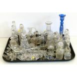 Collection of glass, to include 24 bottles, salad servers, spare stoppers etc.Condition reports