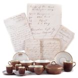Fascinating collection of Rockingham Pottery paperwork and a collection of related Rockingham