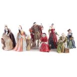 Royal Doulton Henry VIII and six wives figure set , to include Henry VIII HN.3350 together with