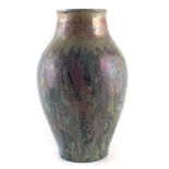 Royal Lancastrian / Pilkington’s pottery vase, decorated with an overall lustre drip glaze by Gordon