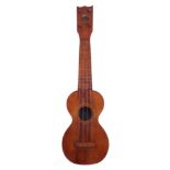 Kumalae Gold medal 1915 Hawaii soprano Ukulele, with Jonah Kumalae Honolulu label to inside and