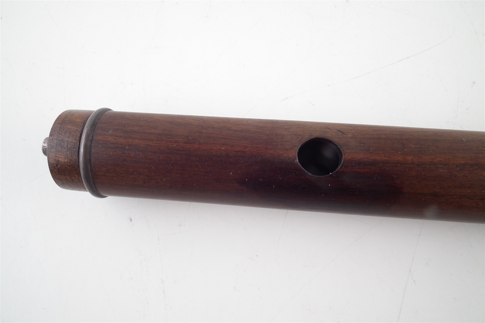 Four key flute by Geo. Rudall , (in F A=440) of Cocus wood, stamped with 5 Clements Inn London - Image 2 of 8