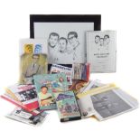 Collection of items of Buddy Holly and Crickets interest , to include a VHS video signed by Joe B