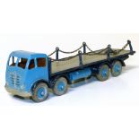 Un-boxed Foden 8 wheel lorry with chains, two tone re-painted body. Condition reports are not