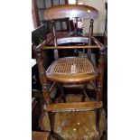 Edwardian beech framed child's high chair. Condition reports are not available for our Interiors