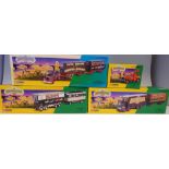 Four Corgi Classics boxed Showmans range, Scammell Highwayman (15901), AEC closed pole truck (