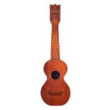 Kumalae Gold medal 1915 Hawaii soprano Ukulele, with Stagg case, 52.5cm long