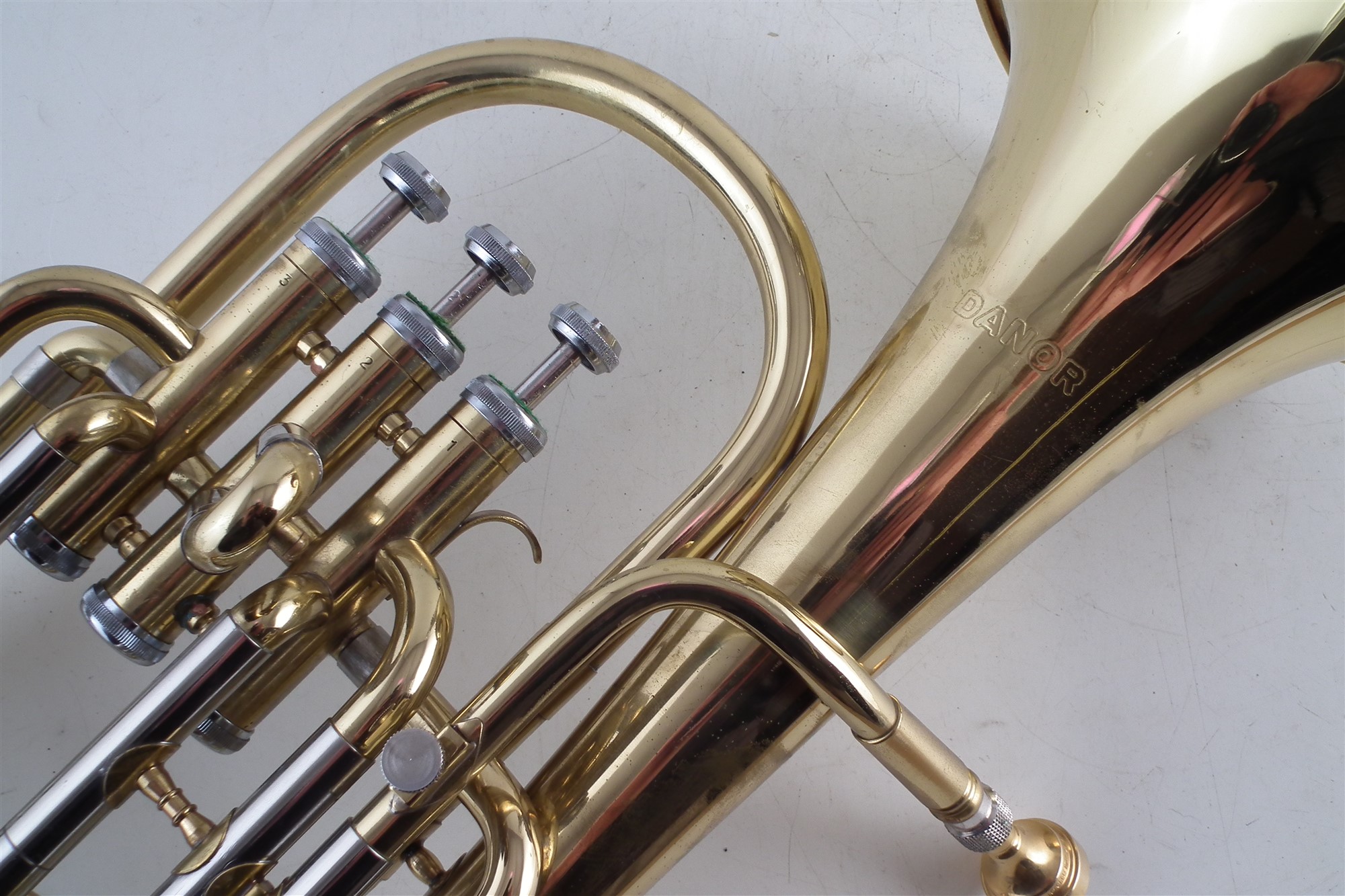 Manhattan trumpet, Danor Euphonium and a Besson Cornet all with cases. - Image 2 of 11