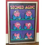 1960's American "Stoned Agin" poster. Condition reports are not available for our Interiors Sale.