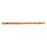 Single key boxwood flute, stamped F, Improved, London 3, 50.5cm long