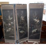 A four-division oriental screen 170 x 57xm Condition reports are not available for our Interiors