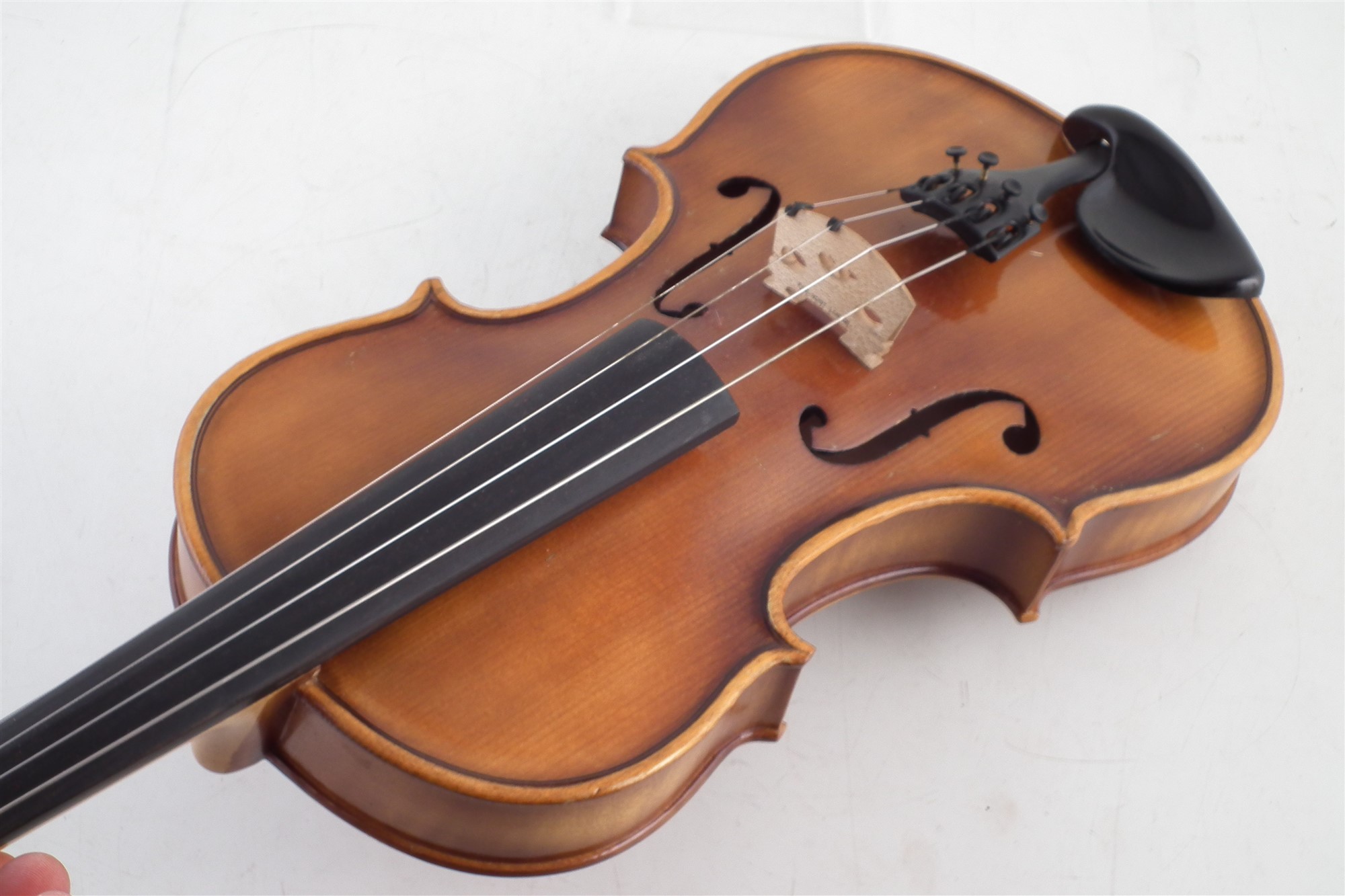 Hungarian Viola , with two piece back which measures 39.5cm, with bow and case. - Image 2 of 9