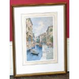 G. De. Corfe (1846-1921) Venetian Scene, watercolour. Condition reports are not available for our