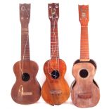 Kumalae Gold medal 1915 Hawaii Ukulele, pencilled A3 to inside, also one labelled Aloha Hawaii,