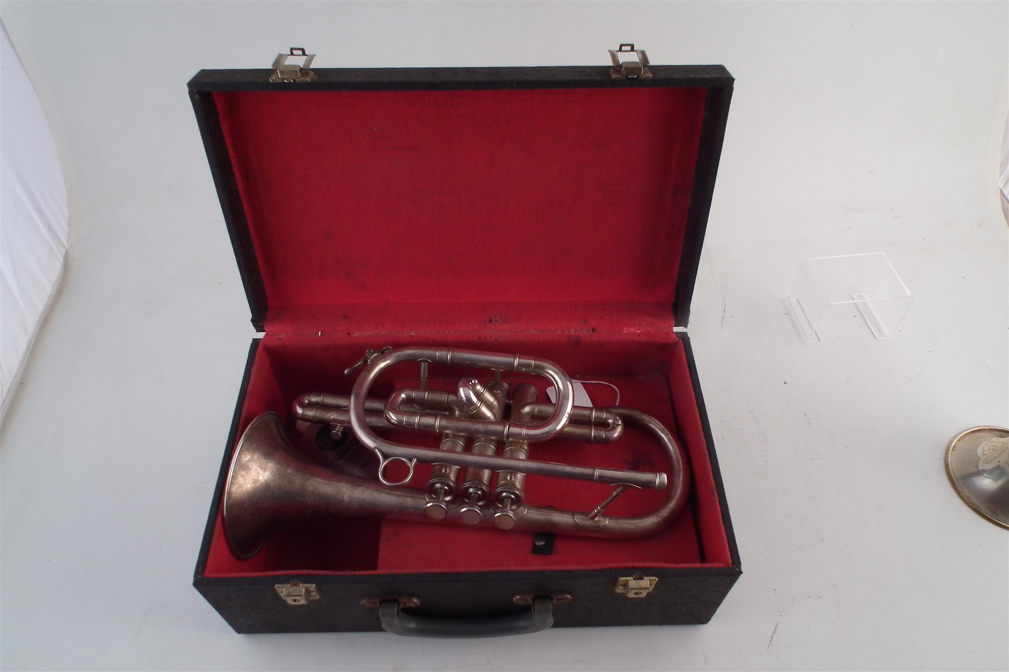 Manhattan trumpet, Danor Euphonium and a Besson Cornet all with cases. - Image 8 of 11