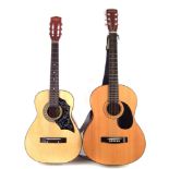 Hohner steel string acoustic, model MW-300, 99cm overall length also a Global 3/4 guitar, both