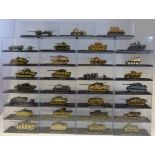 Thirty one Deagostini cased models of various military vehicles Condition reports are not