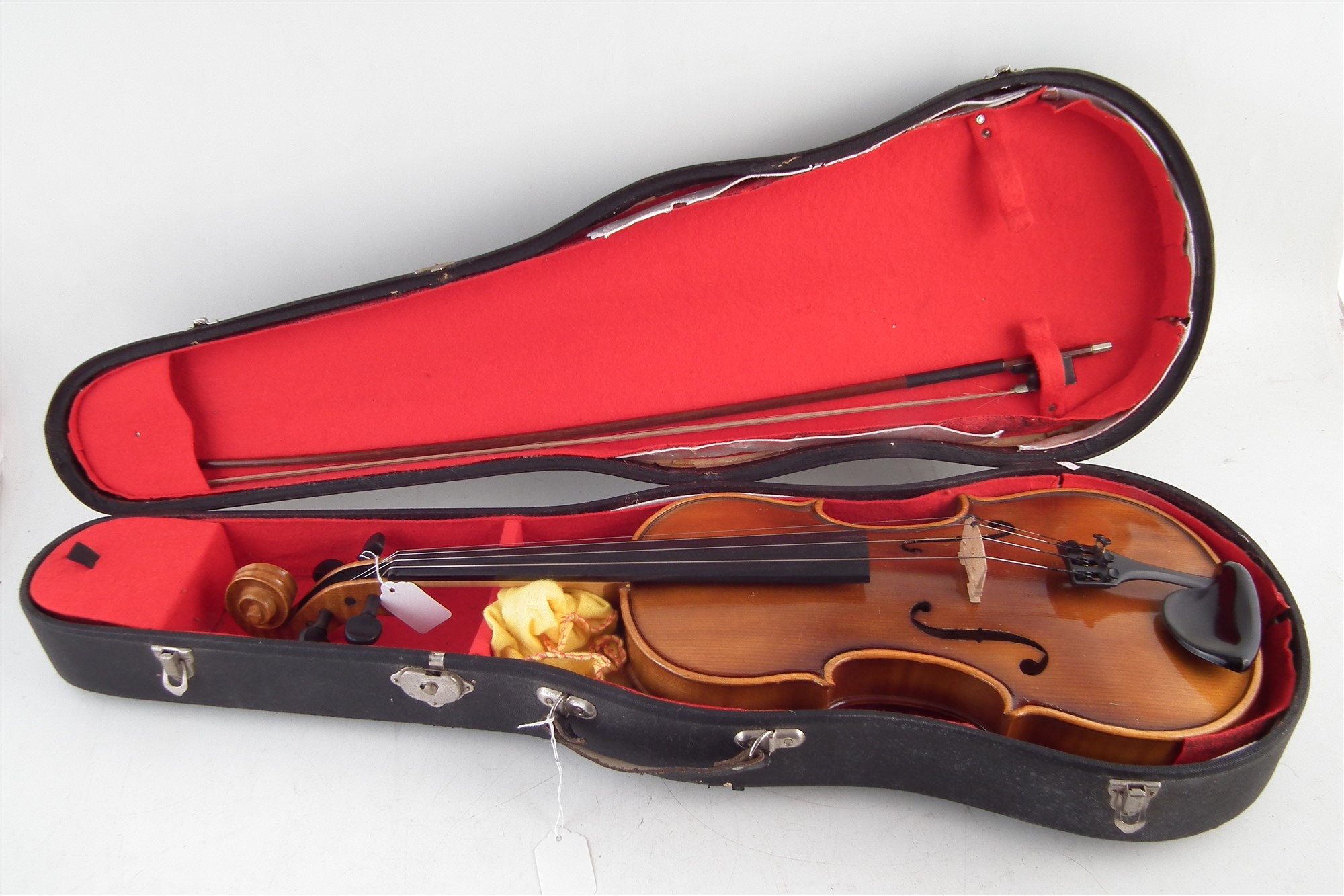 Hungarian Viola , with two piece back which measures 39.5cm, with bow and case. - Image 9 of 9