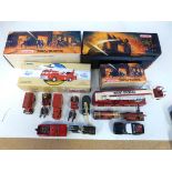 Three boxed Matchbox "Models of Yestersyear" (fire engines) Corgi Classics Dennis Platform (97392)