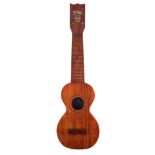 Kumalae Gold medal 1915 Hawaii soprano Ukulele, with hard case, 53cm long