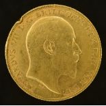 King Edward VII 1906 half-sovereign. Condition reports are not available for our Interiors Sale.