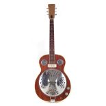 Dobro Mosrite Resonator guitar circa 1965, with mahogany body, fitted with pickup, serial number