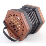 Lachenal & Co. 21 button concertina, refinished with replacement maker label, original serial number