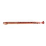 Tenor recorder in C, (A:440) probably by Schott or similar, re varnished. 64.5cm overall length