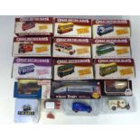 Nine boxed "Great Britan Buses" Teamsters high speed train, Days Gone Foden steam wagon etc