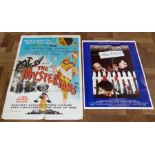 Two posters "The Mysterians" and German "Blue Velvet". Condition reports are not available for