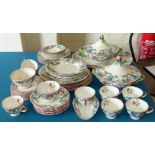 Approximately 58 pieces of Royal Cauldon "Victoria" dinner and tea ware Condition reports are not