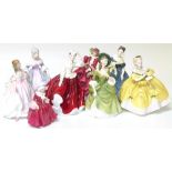Eight Royal Doulton ladies Condition reports are not available for Interiors Sales.