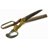 A good pair of tailors shears by T. Wilkinson, Sheffield with brass handles Condition reports are