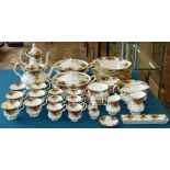 Royal Albert Old Country Roses pattern service (58 pieces) Condition reports are not available for