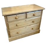 Satinwood chest of two short and three long drawers Condition reports are not available for this