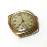 A gents 1930's vintage Russell Ltd Liverpool 9ct gold watch Condition reports are not available