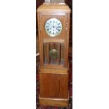 Early 20th century oak cased short grandmother clock Condition reports are not available for this