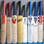 Eight signed cricket bats, England vs Australia 1997, 1993, 2015, 1998/9 , vs India (1988), vs New