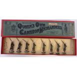 Boxed Britains Queens own Cameron Highlanders No. 114, retail label Henry's, 22 King Street,