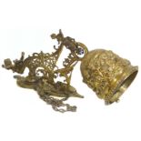 Victorian Brass Bell on wall bracket Condition reports are not available for this auction