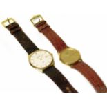 Two yellow metal gents wristwatches, one by Seiko and the other by Rotary Condition reports are